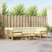 Set vanjskih sofa s jastukom 5 pcs Bijela i krem