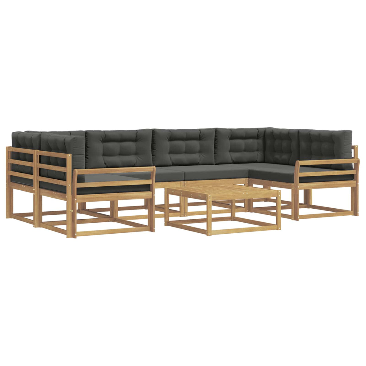 Set vanjskih sofa s jastukom 5 pcs Bijela i antracit