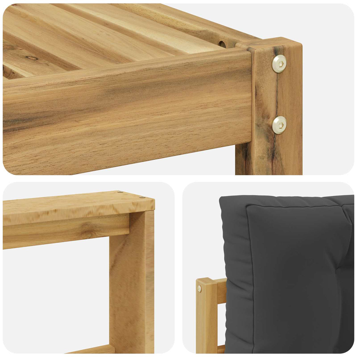 Set vanjskih sofa s jastukom 5 pcs Bijela i antracit