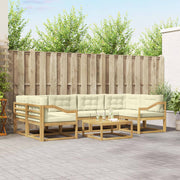 Set vanjskih sofa 5 kom. Bijela i krem