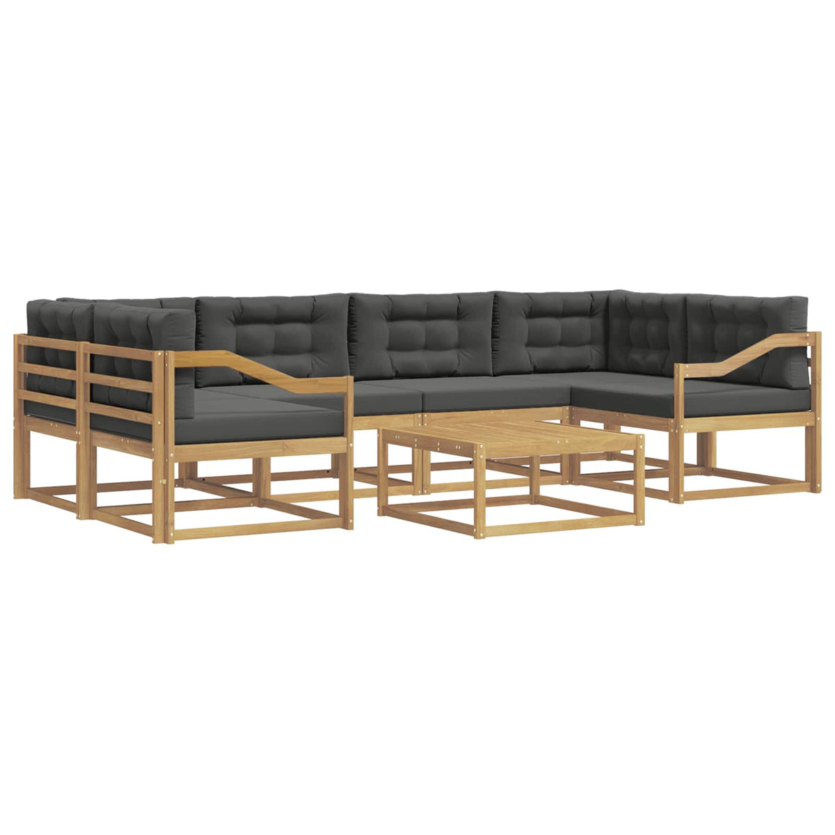 Set vanjskih sofa s jastukom 5 pcs Bijela i antracit