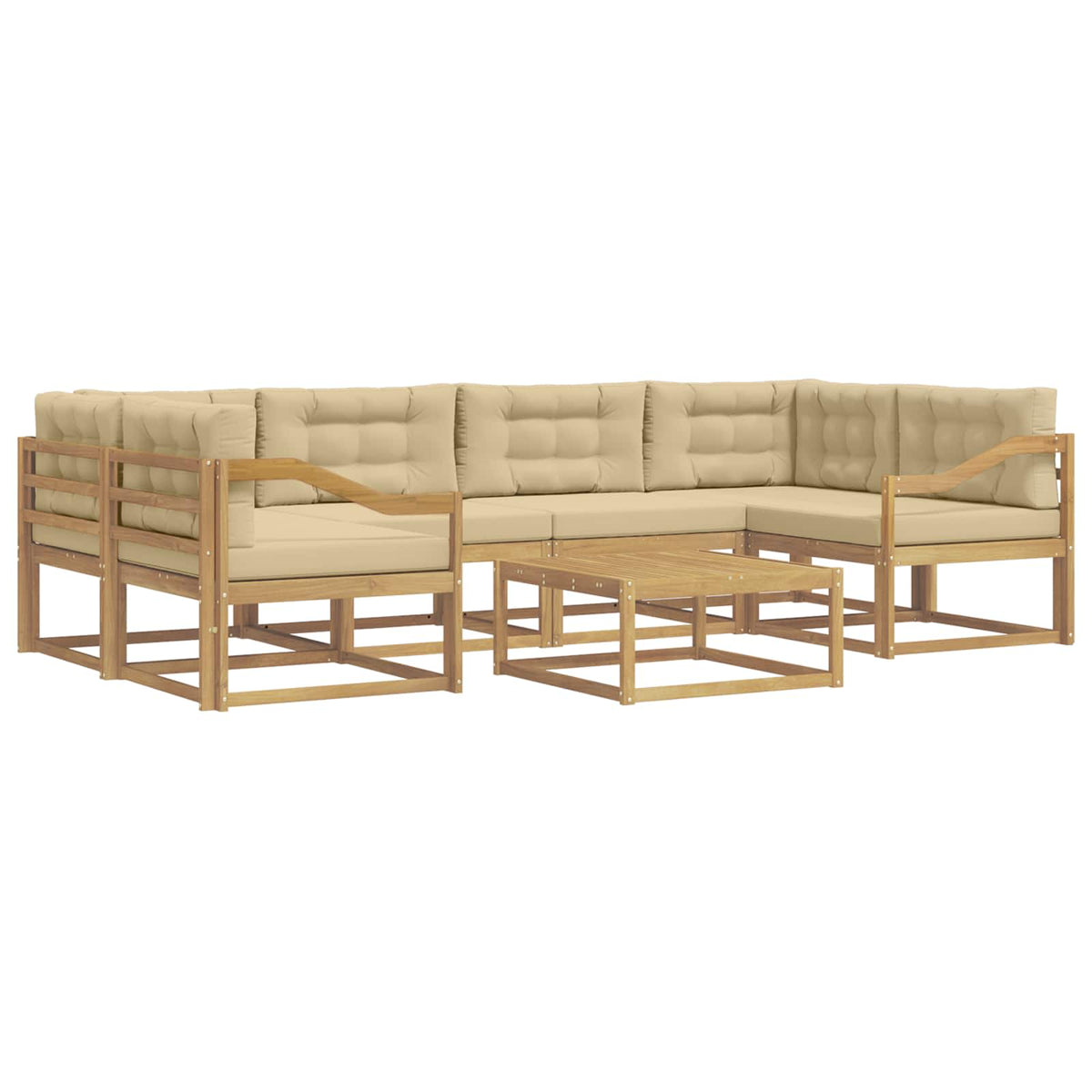 Set vanjskih sofa 5 kom. Bijela i bež