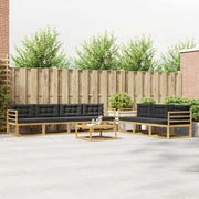 Set vanjskih sofa s jastukom 7 pcs Bijela i antracit