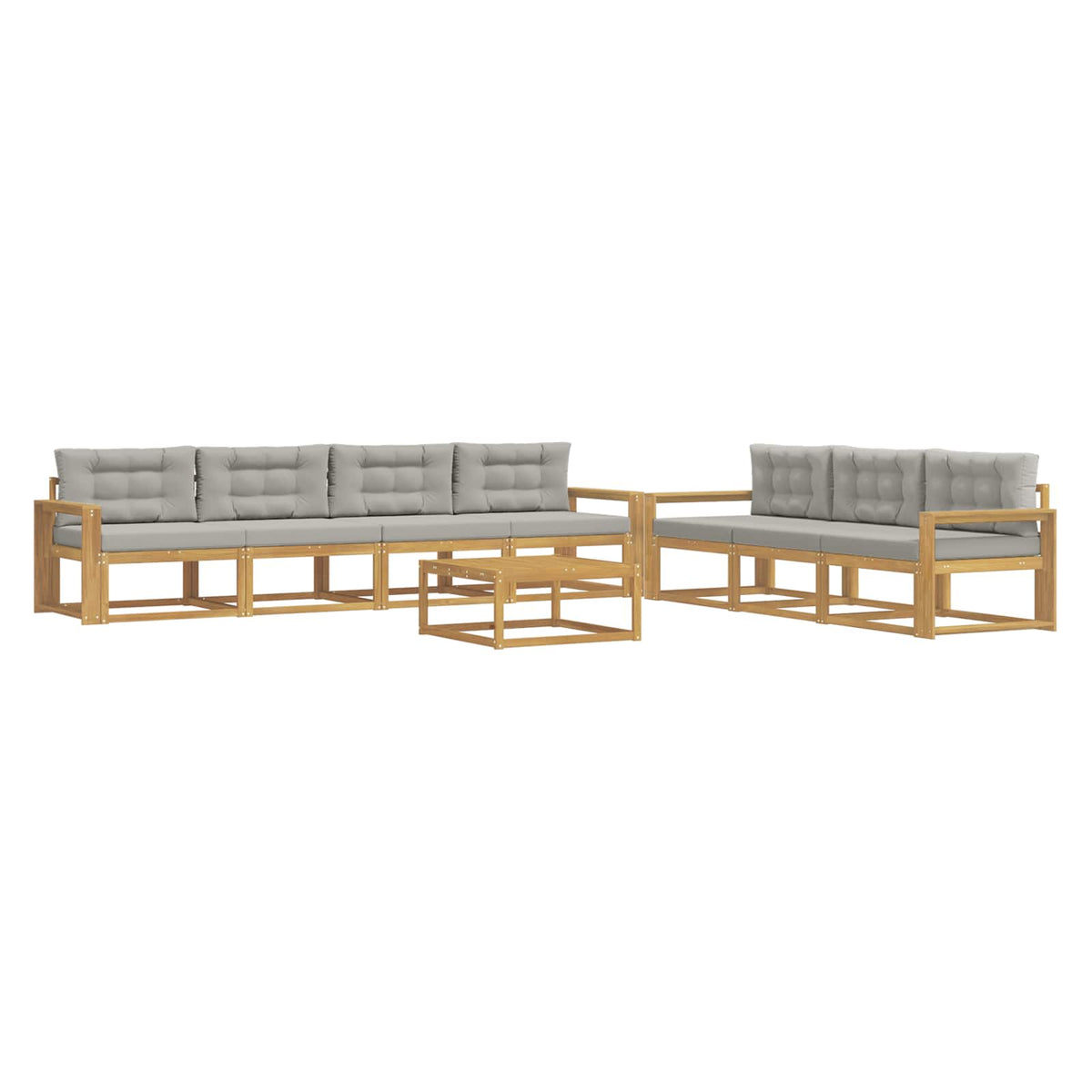 Set vanjskih sofa 7 kom. Bijela i svjetlosiva