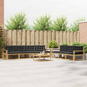 Set vanjskih sofa 7 kom. Bijela i antracit