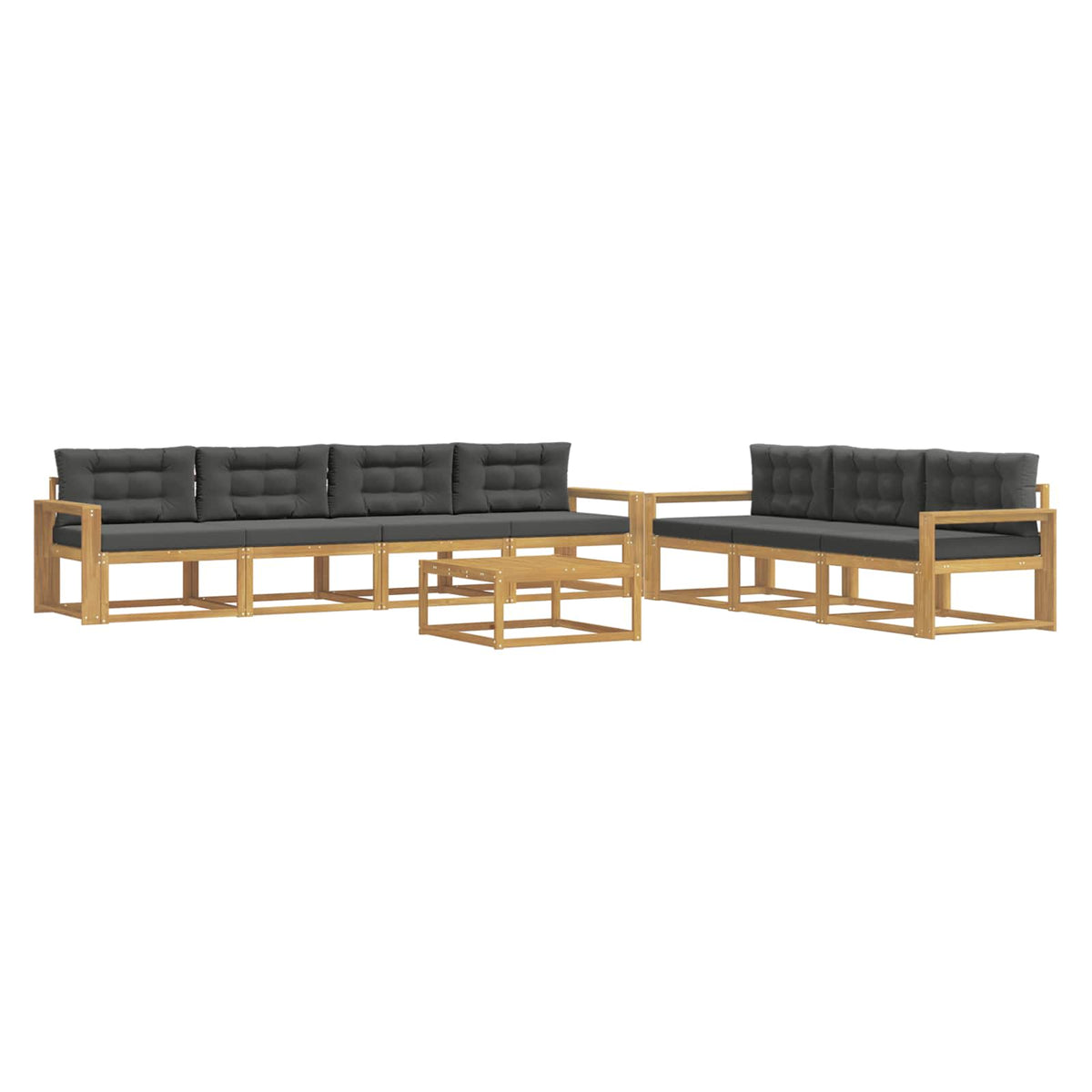 Set vanjskih sofa 7 kom. Bijela i antracit