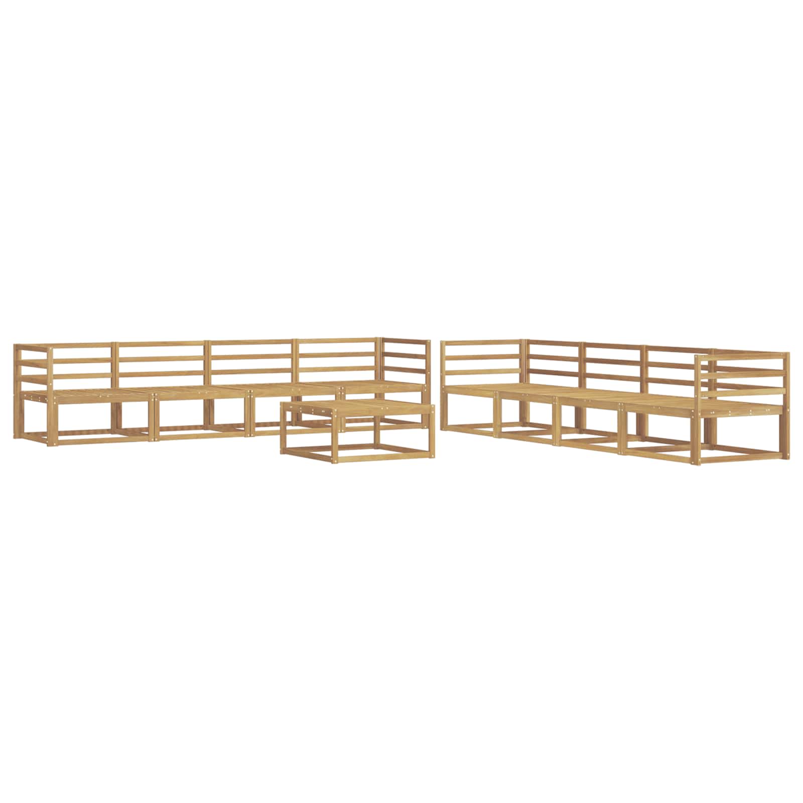 Set vanjskih sofa 9 pcs Bijela 79 x 79 x 37 cm