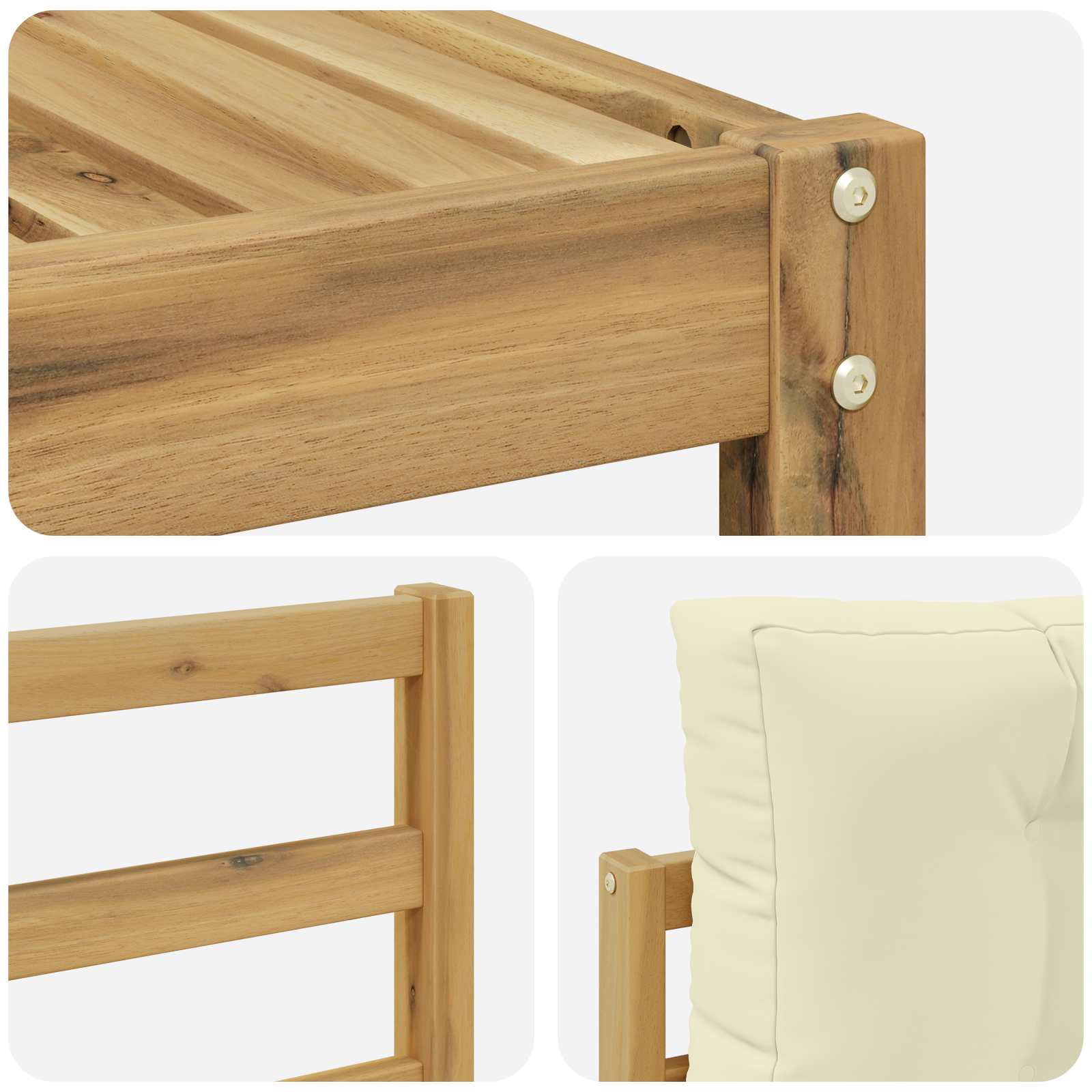 Set vanjskih sofa 9 pcs Bijela i krem 79 x 79 x 37 cm Poliester