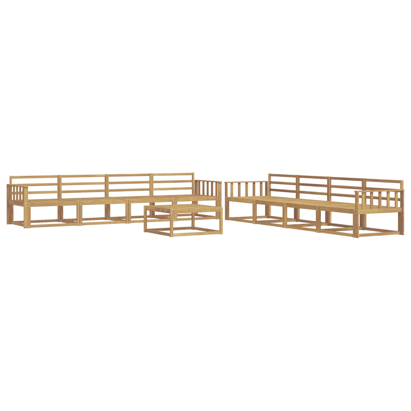 Set vanjskih sofa 9 pcs Bijela 79 x 79 x 37 cm