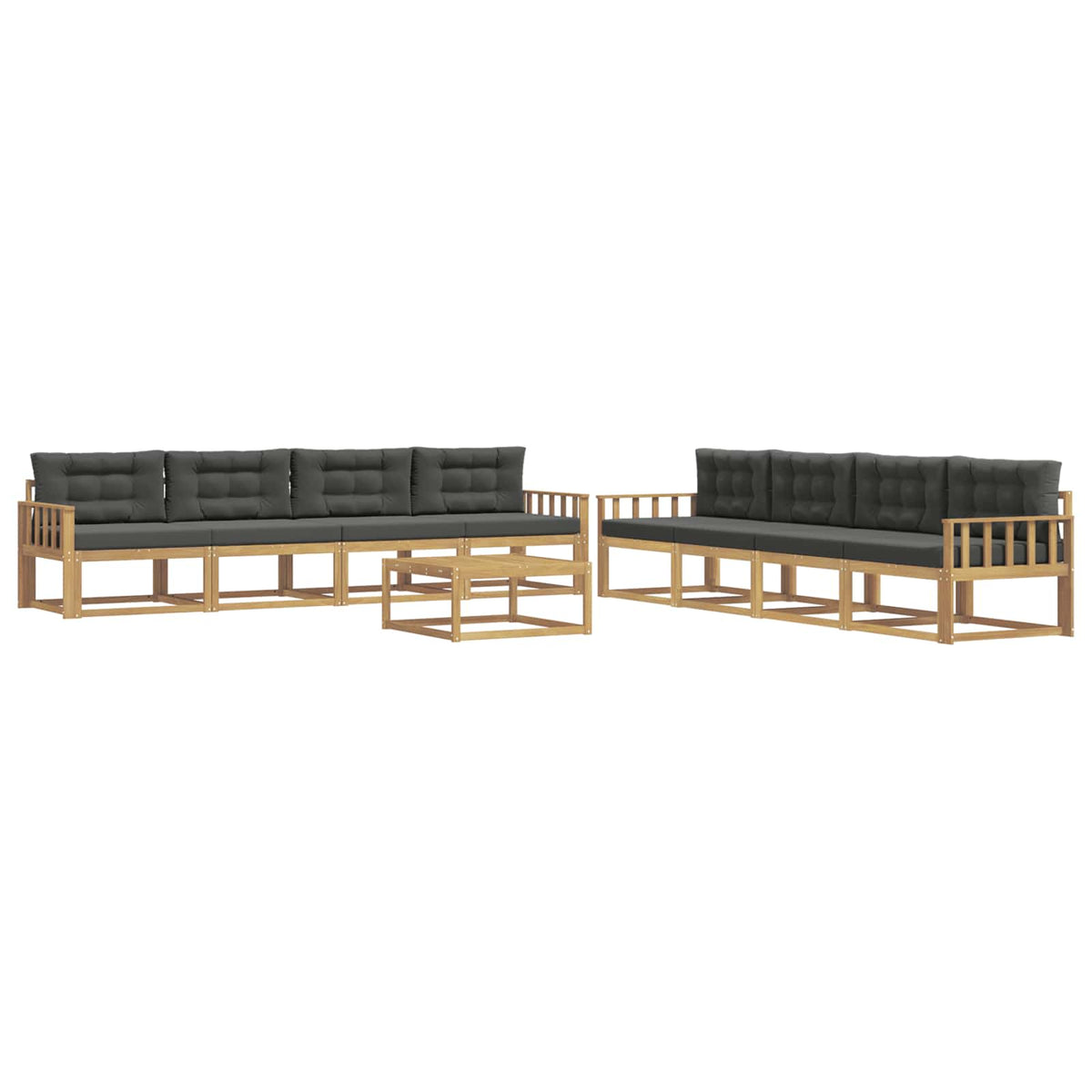 Set vanjskih sofa 9 pcs Bijela i antracit 79 x 79 x 37 cm