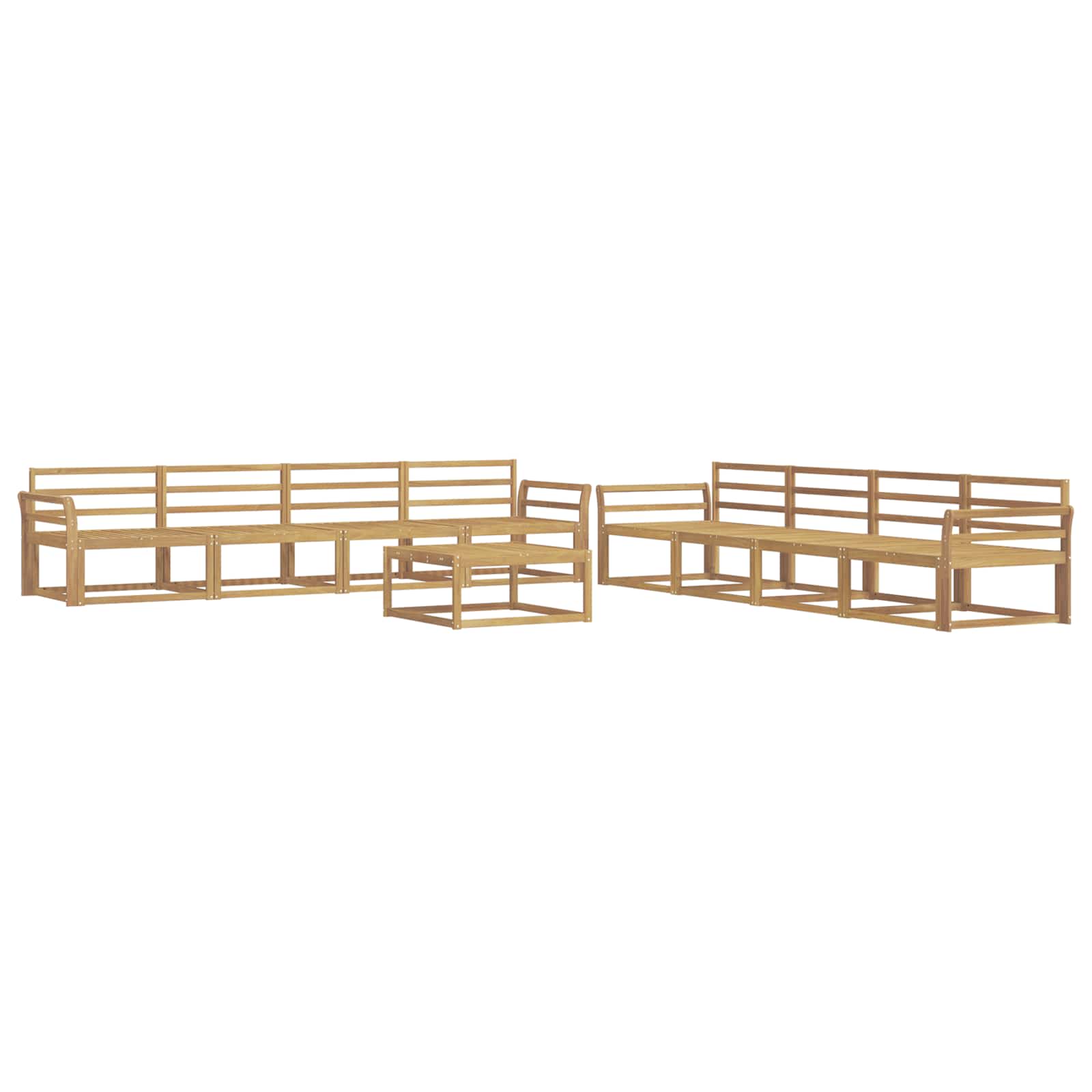 Set vanjskih sofa 9 pcs Bijela 79 x 79 x 37 cm