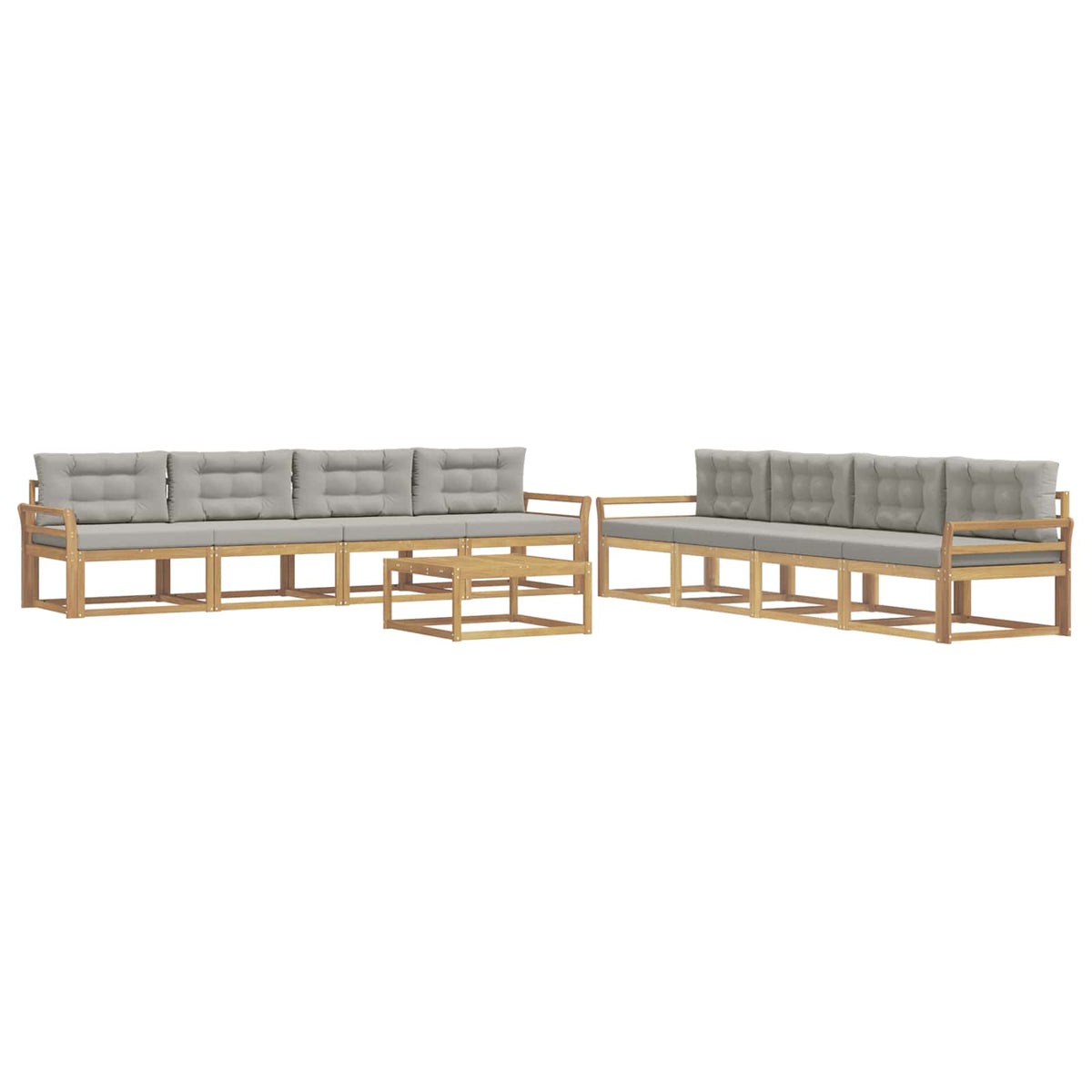 Set vanjskih sofa 9 pcs Bijela i svjetlosiva 79 x 79 x 37 cm