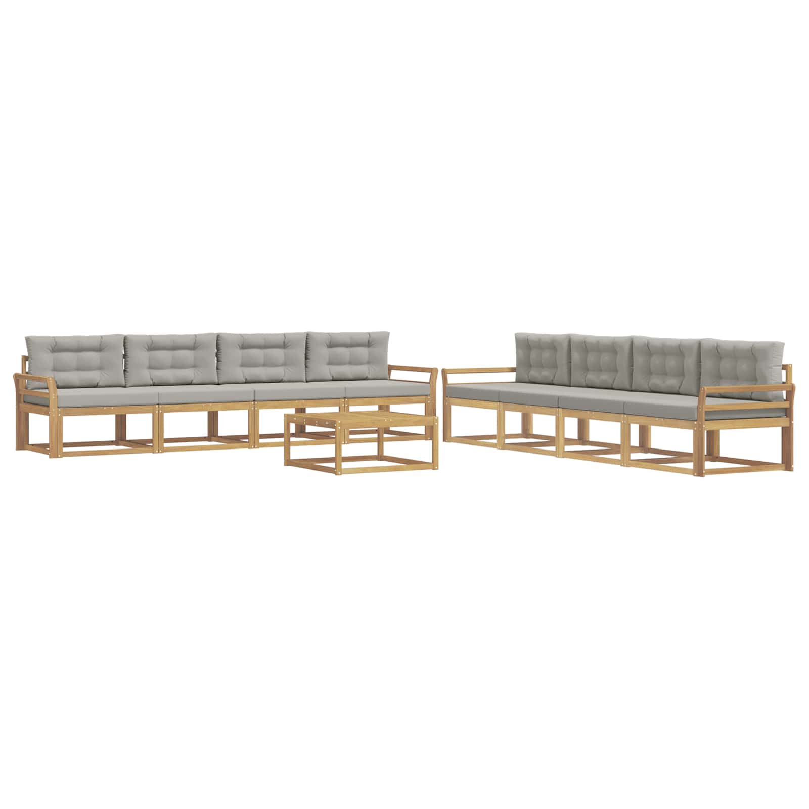 Set vanjskih sofa 9 pcs Bijela i svjetlosiva 79 x 79 x 37 cm