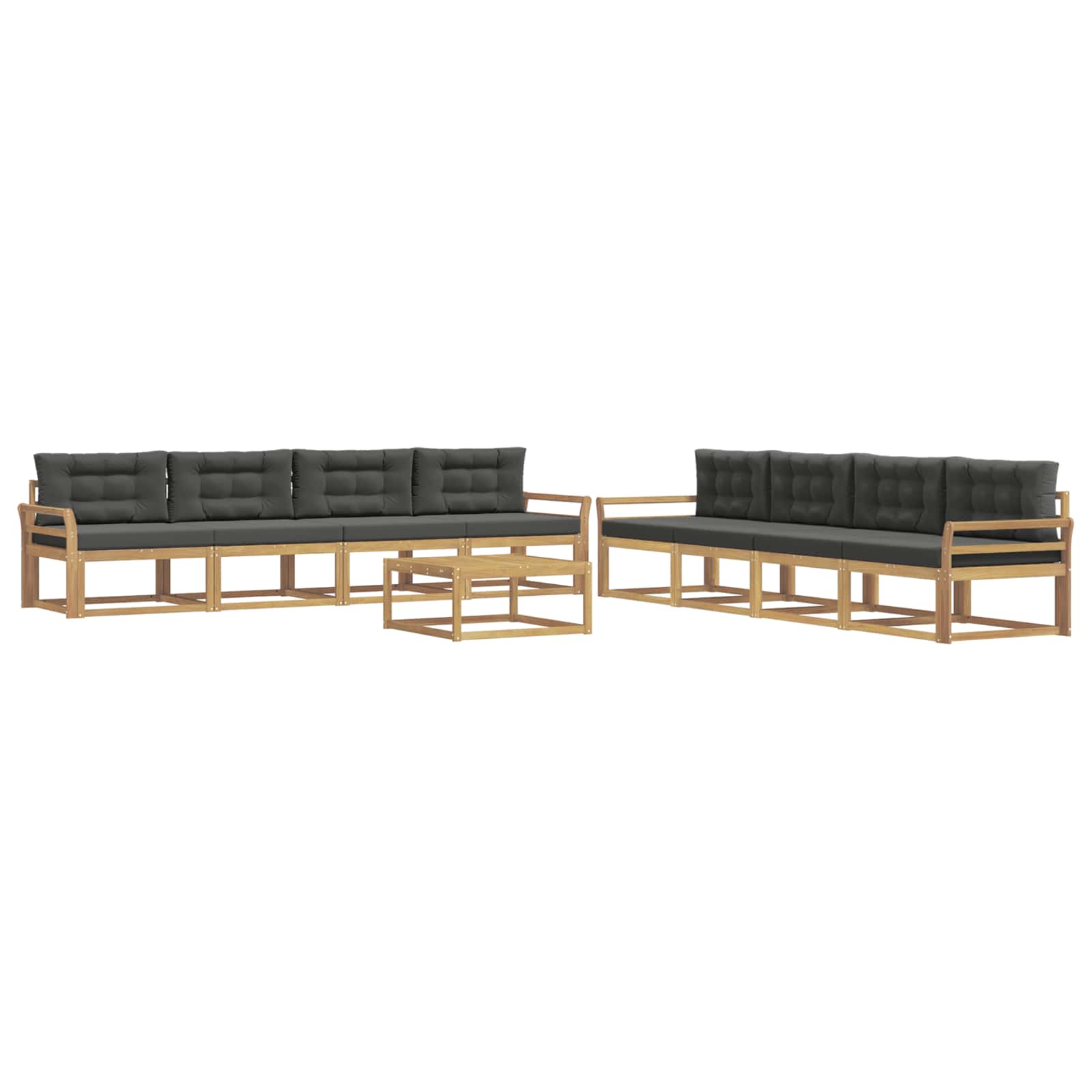 Set vanjskih sofa 9 pcs Bijela i antracit 79 x 79 x 37 cm