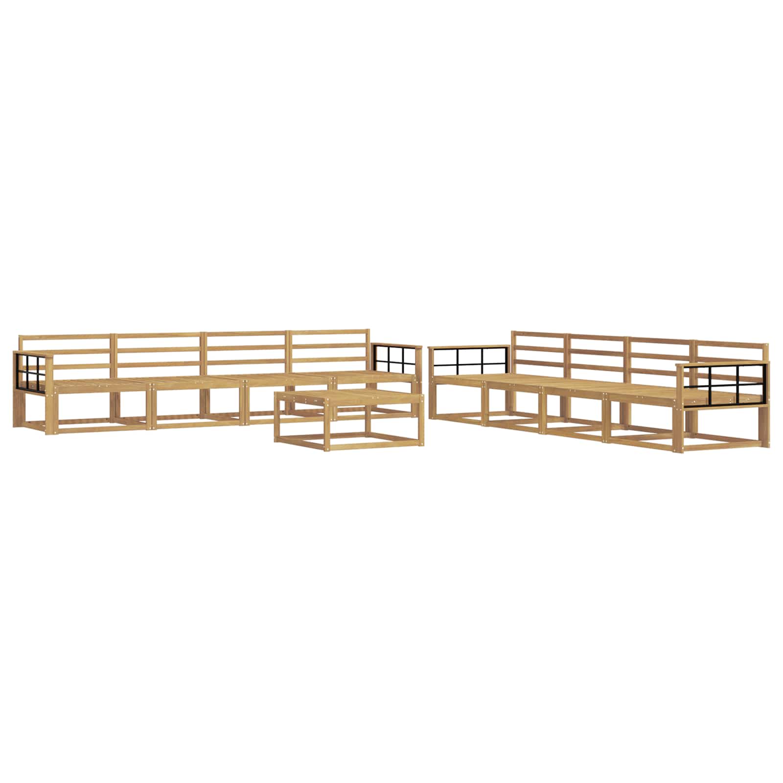 Set vanjskih sofa 9 pcs Bijela 79 x 79 x 37 cm