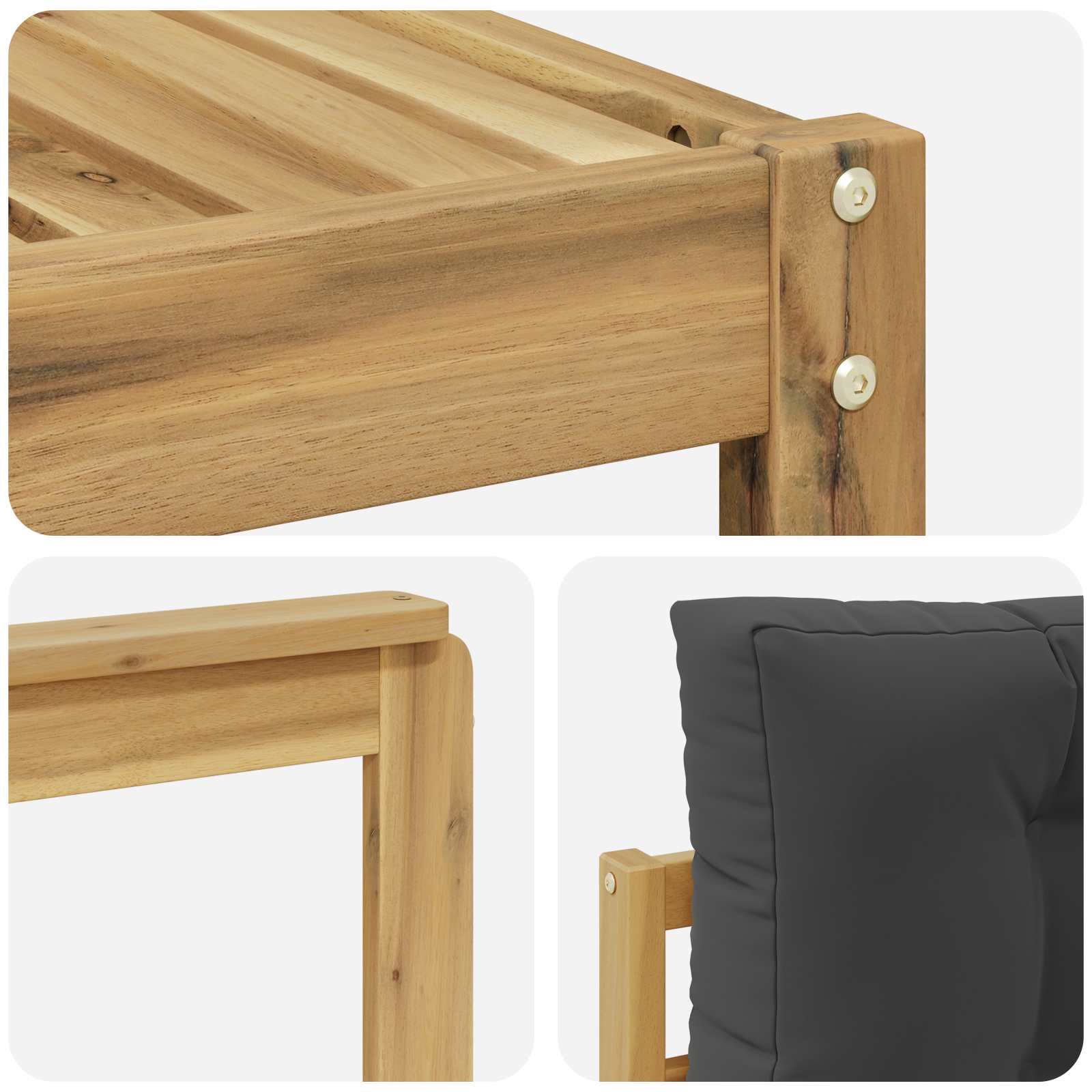 Set vanjskih sofa s jastukom 4 pcs Bijela i antracit Poliester