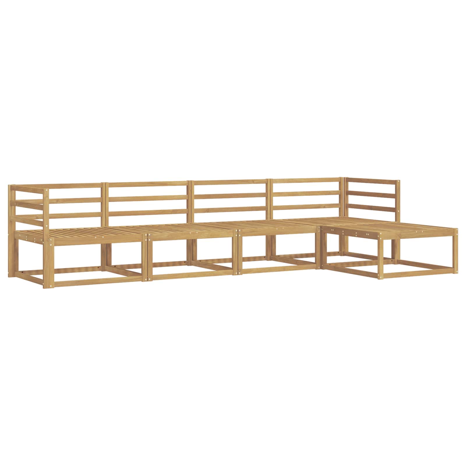 Set vanjskih sofa 5 pcs Bijela 325 x 162,5 x 73 cm