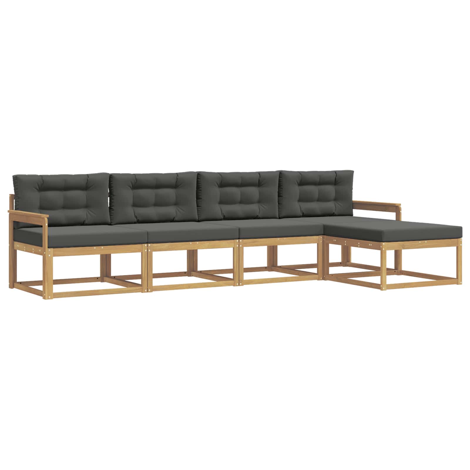 Set vanjskih sofa s jastukom 4 pcs Bijela i antracit Poliester