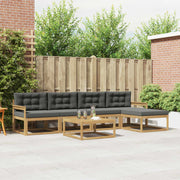 Set vanjskih sofa 6 pcs Bijela i antracit 79 x 79 x 37 cm