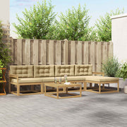 Set vanjskih sofa 6 pcs Bijela i bež 79 x 79 x 37 cm Poliester