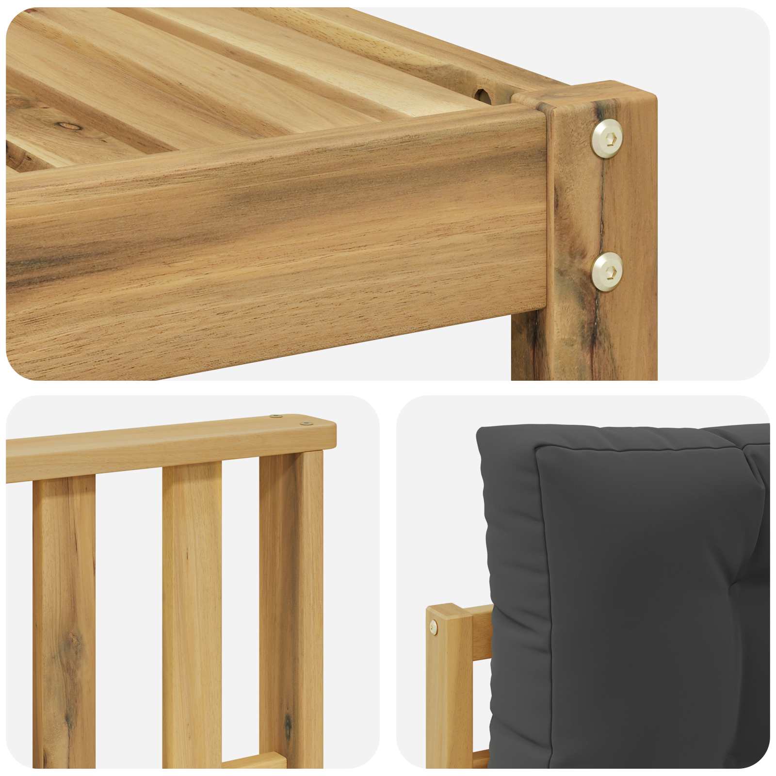 Set vanjskih sofa 6 pcs Bijela i antracit 79 x 79 x 37 cm