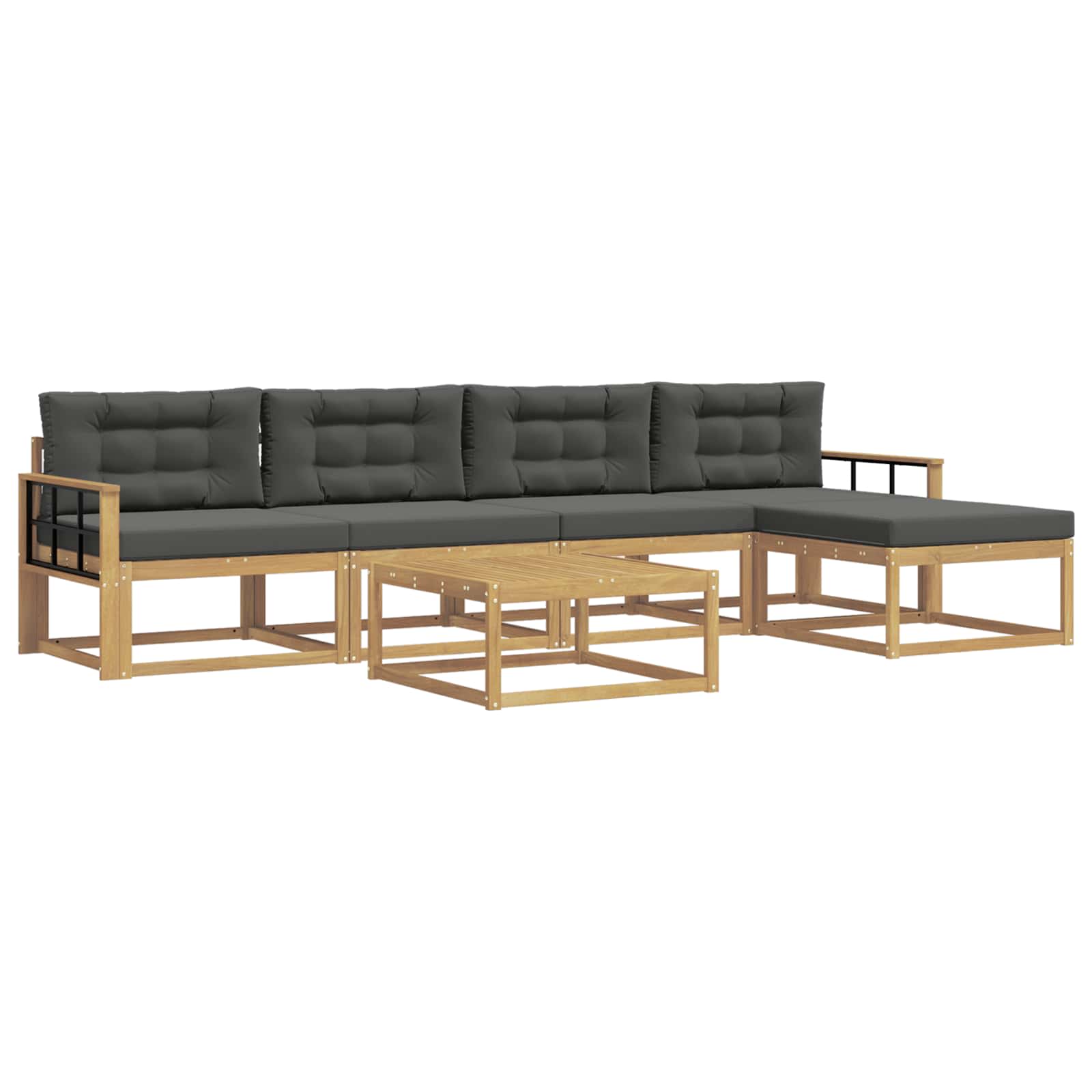 Set vanjskih sofa 6 pcs Bijela i antracit 79 x 79 x 37 cm