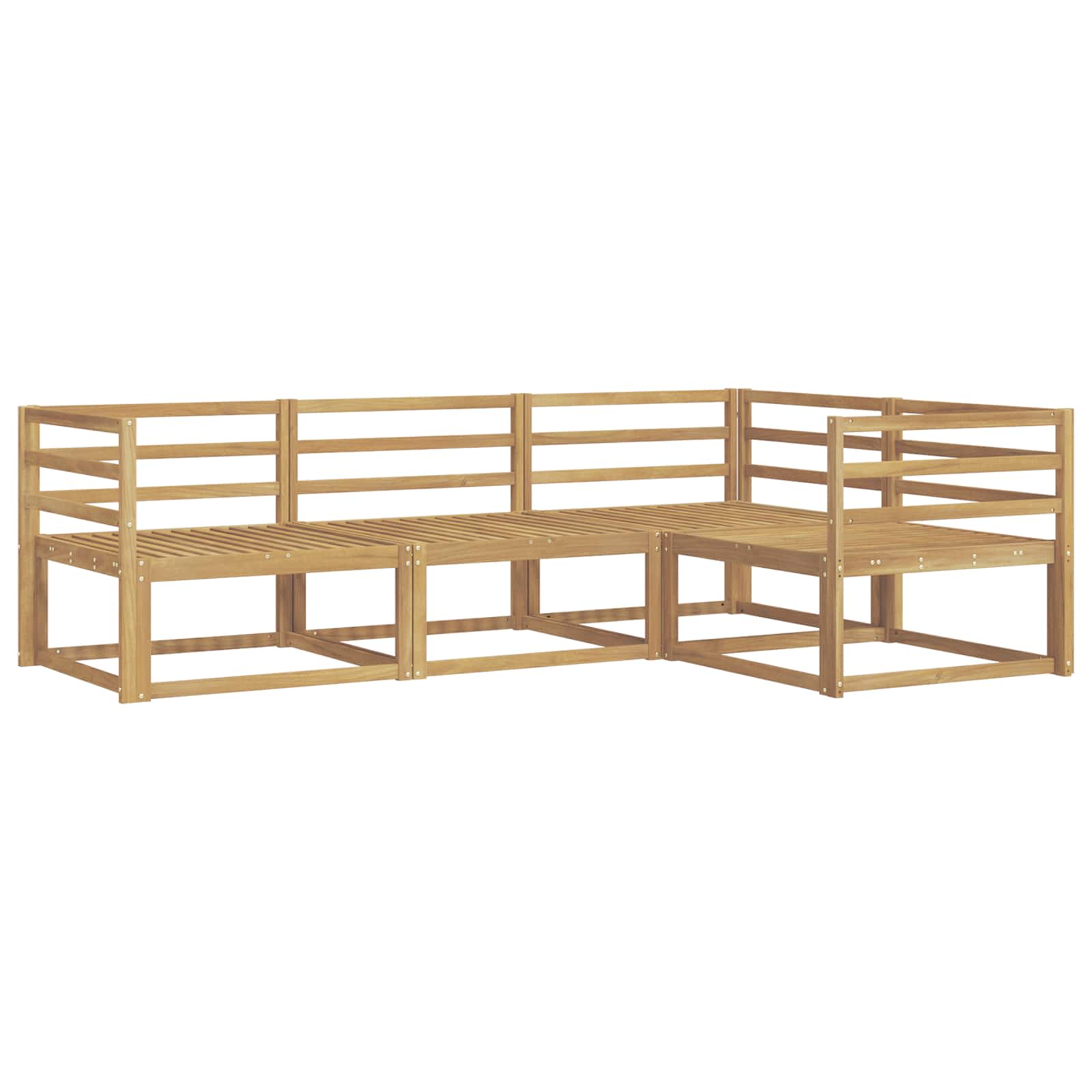 Set vanjskih sofa 4 pcs Bijela 245,5 x 166,5 x 73 cm
