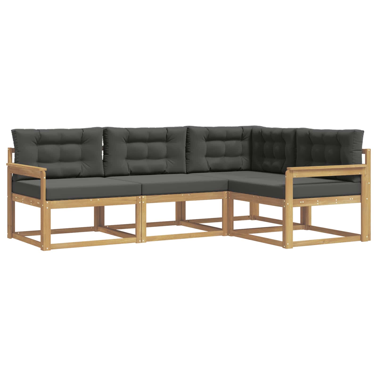 Set vanjskih sofa s jastukom 3 pcs Bijela i antracit Poliester