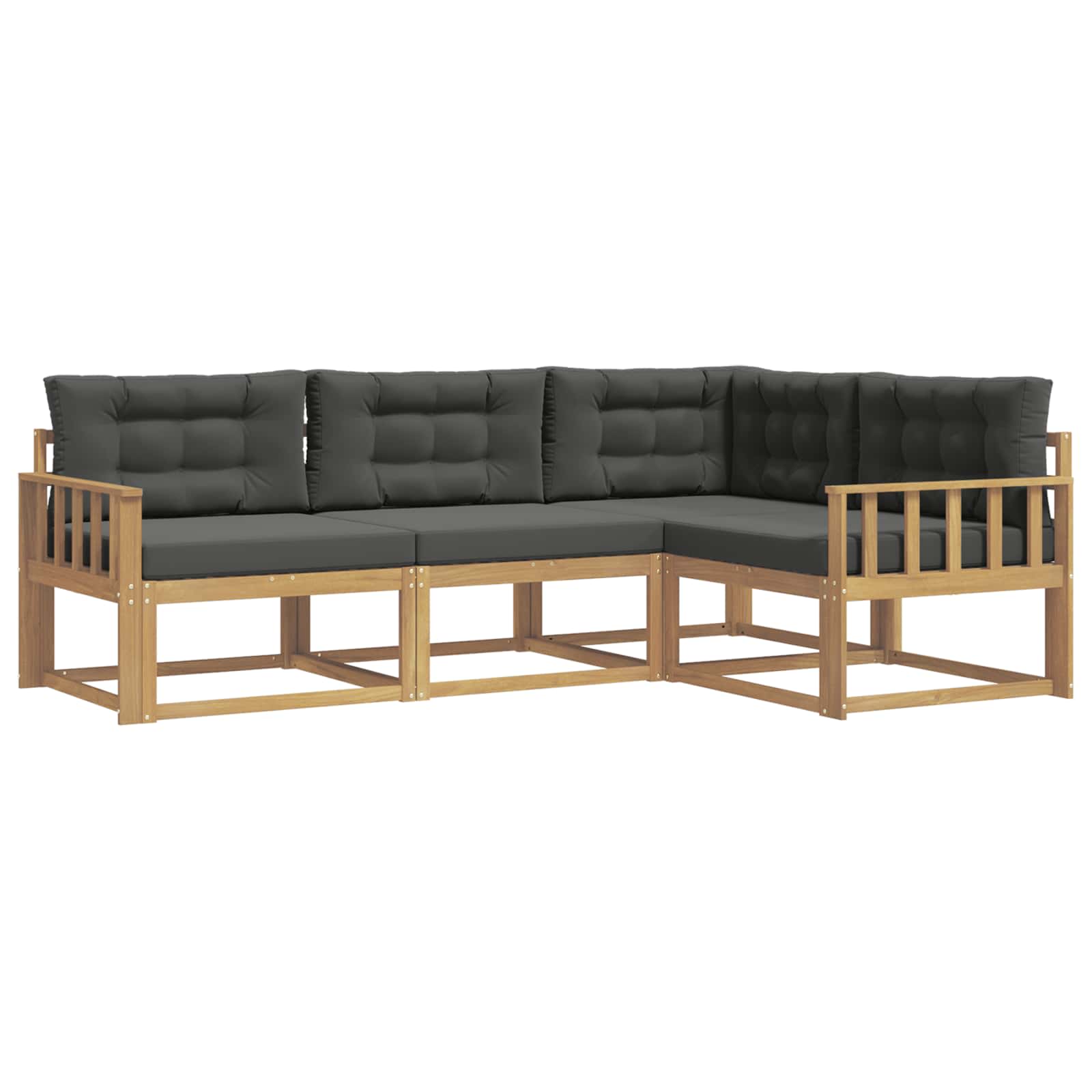 Set vanjskih sofa s jastukom 3 pcs Bijela i antracit Poliester