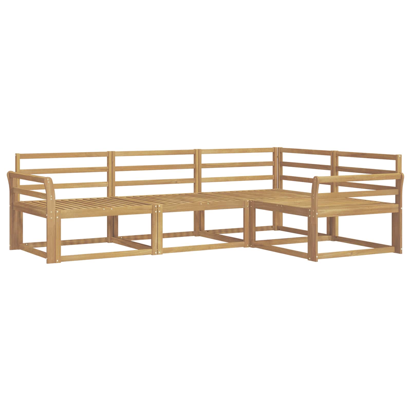 Set vanjskih sofa 4 pcs Bijela 250 x 170,5 x 73 cm