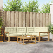 Set vanjskih sofa 5 pcs Bijela i krem 79 x 79 x 37 cm Poliester