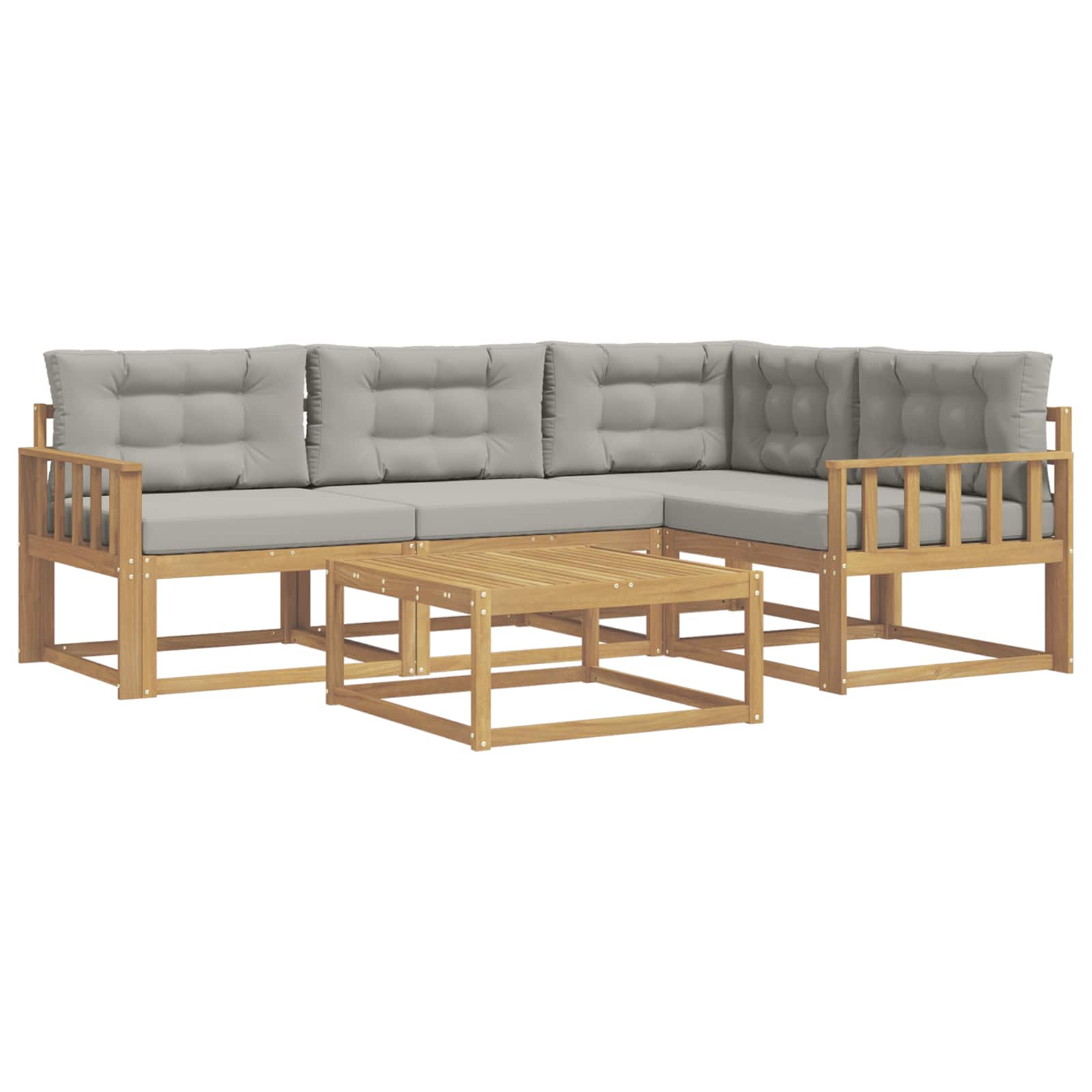 Set vanjskih sofa 5 pcs Bijela i svjetlosiva 79 x 79 x 37 cm
