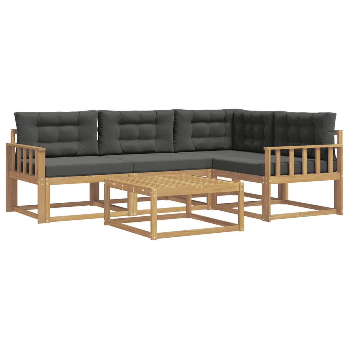 Set vanjskih sofa 5 pcs Bijela i antracit 79 x 79 x 37 cm