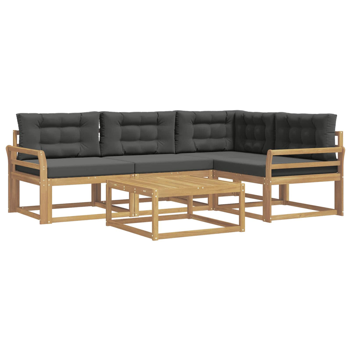 Set vanjskih sofa 5 pcs Bijela i antracit 79 x 79 x 37 cm