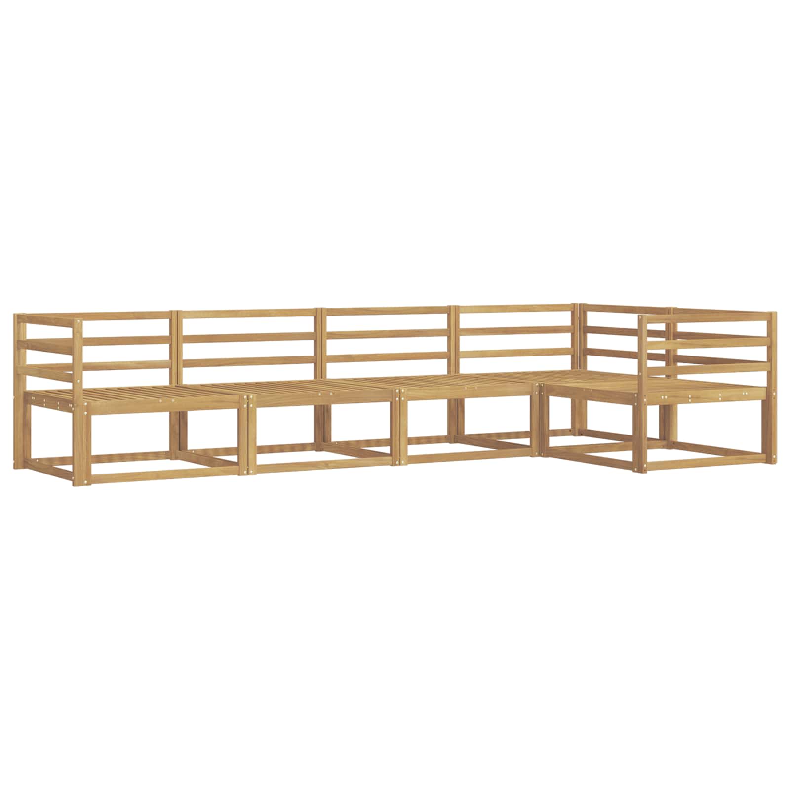 Set vanjskih sofa 5 pcs Bijela 325 x 166,5 x 73 cm