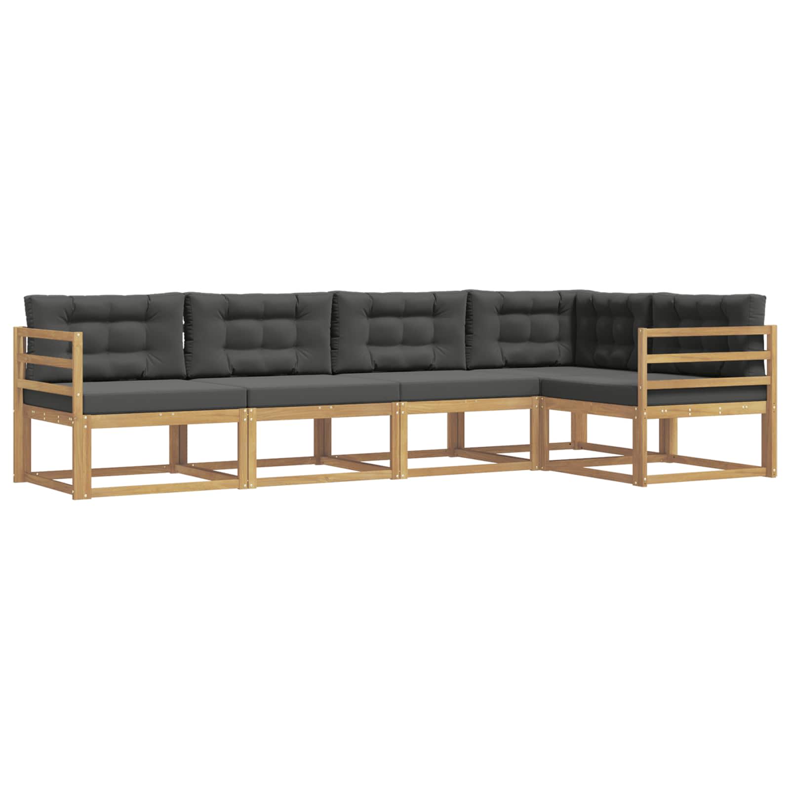 Set vanjskih sofa s jastukom 4 pcs Bijela i antracit Poliester