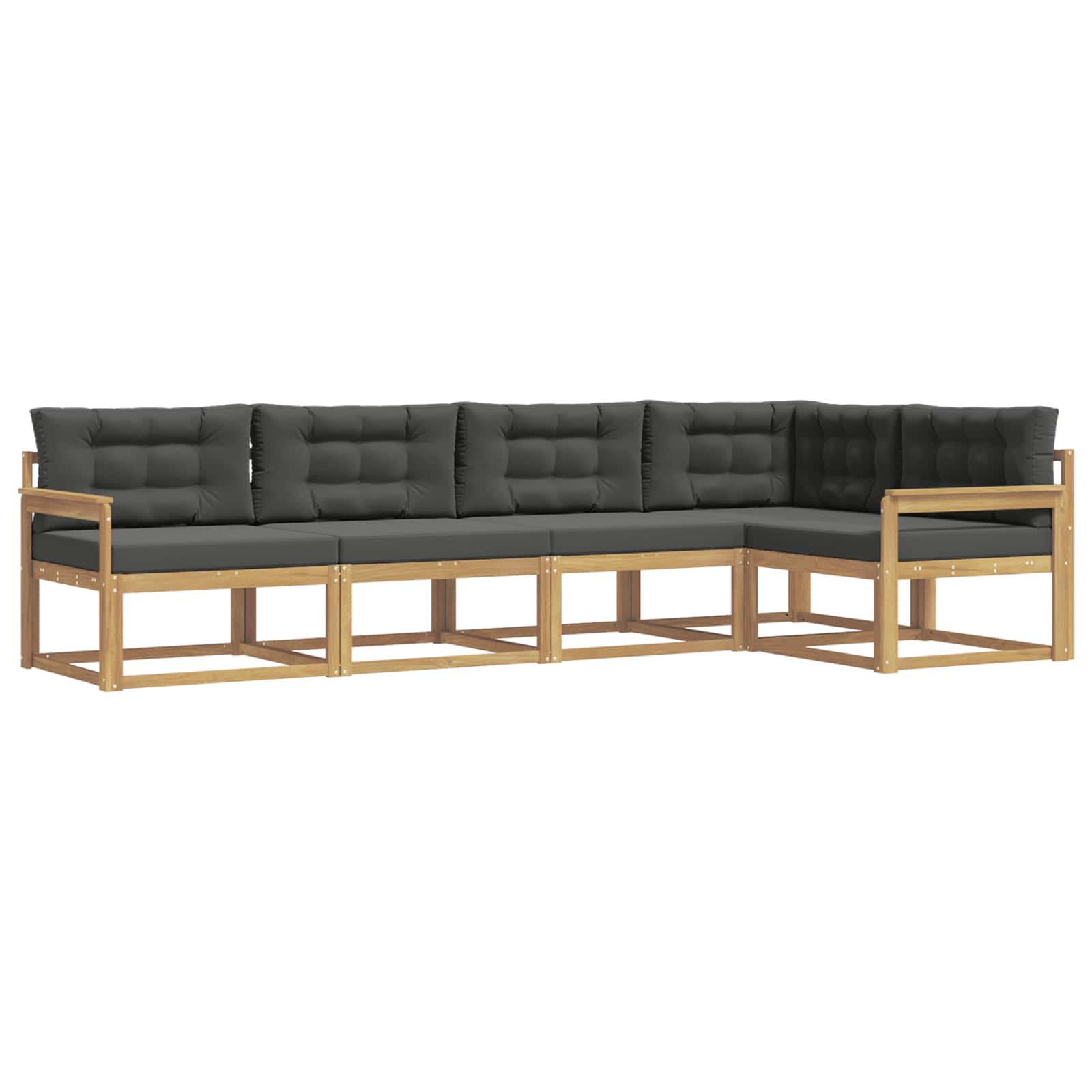 Set vanjskih sofa s jastukom 4 pcs Bijela i antracit Poliester