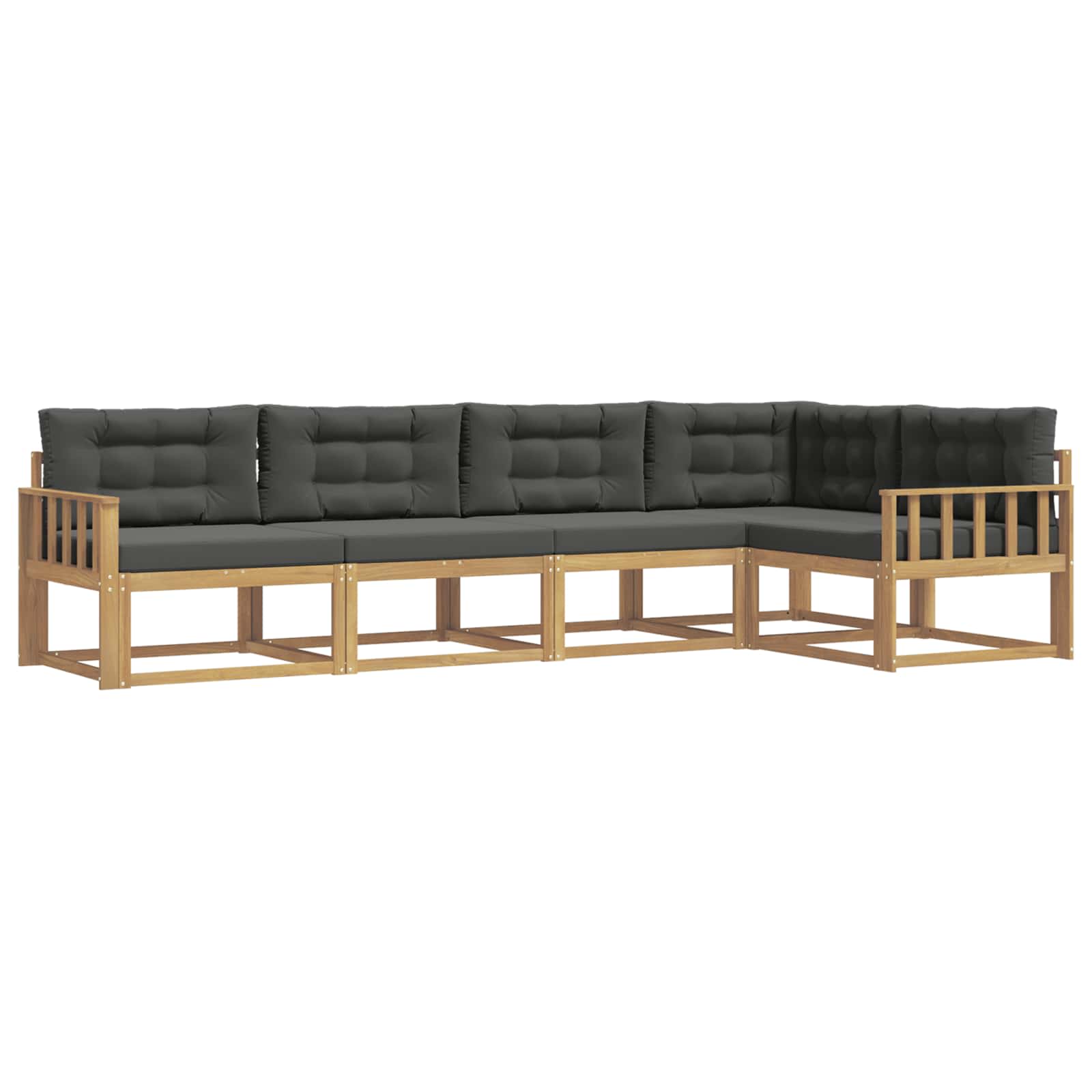 Set vanjskih sofa s jastukom 4 pcs Bijela i antracit Poliester