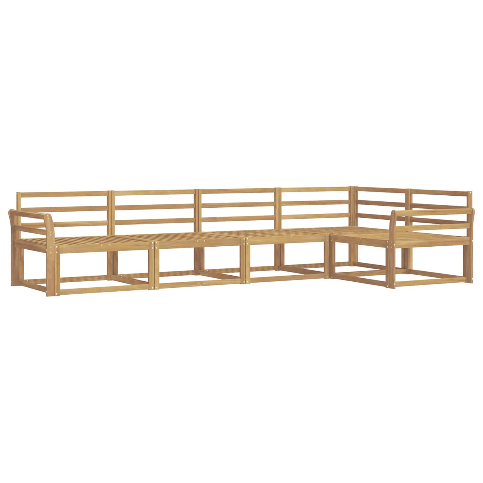 Set vanjskih sofa 5 pcs Bijela 329 x 170,5 x 73 cm