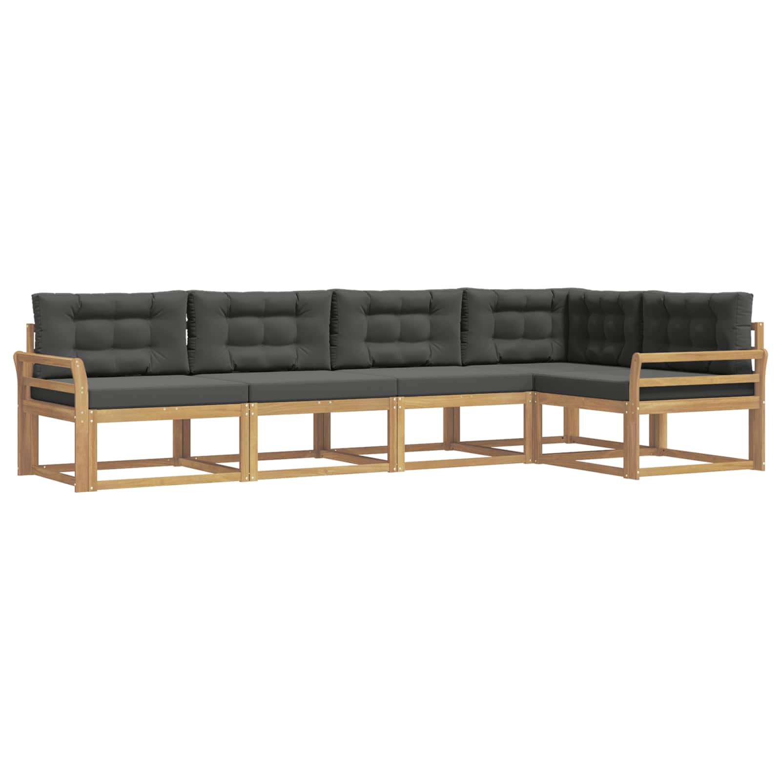 Set vanjskih sofa s jastukom 4 pcs Bijela i antracit Poliester
