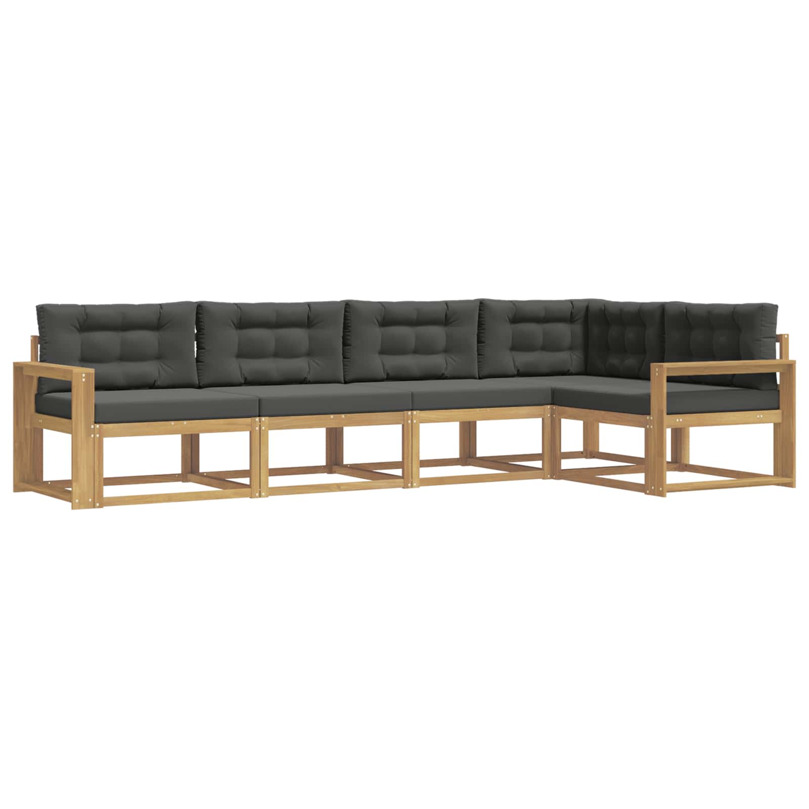 Set vanjskih sofa s jastukom 4 pcs Bijela i antracit Poliester