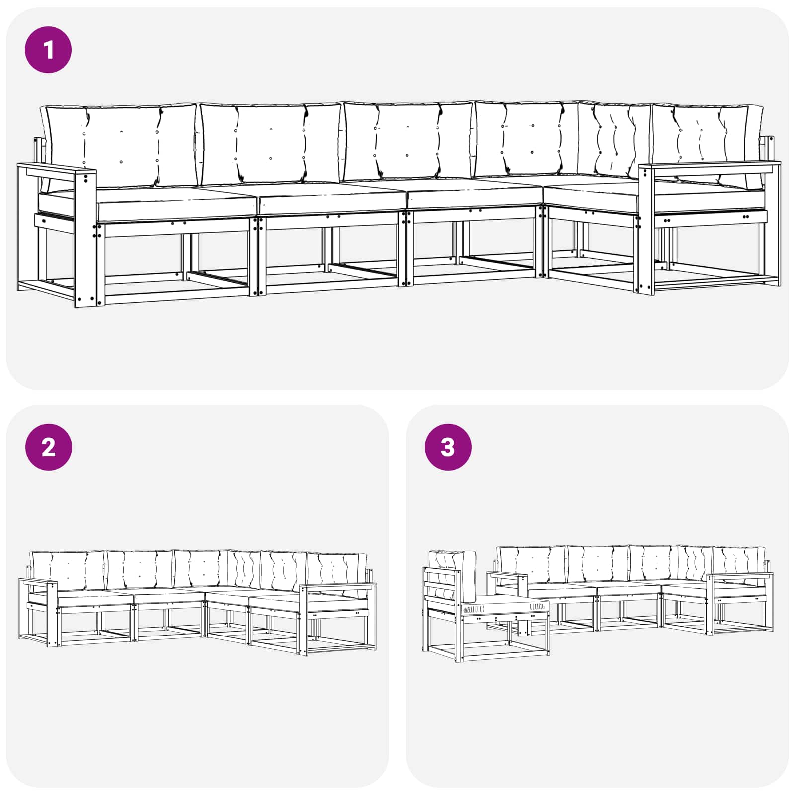 Set vanjskih sofa s jastukom 4 pcs Bijela i antracit Poliester