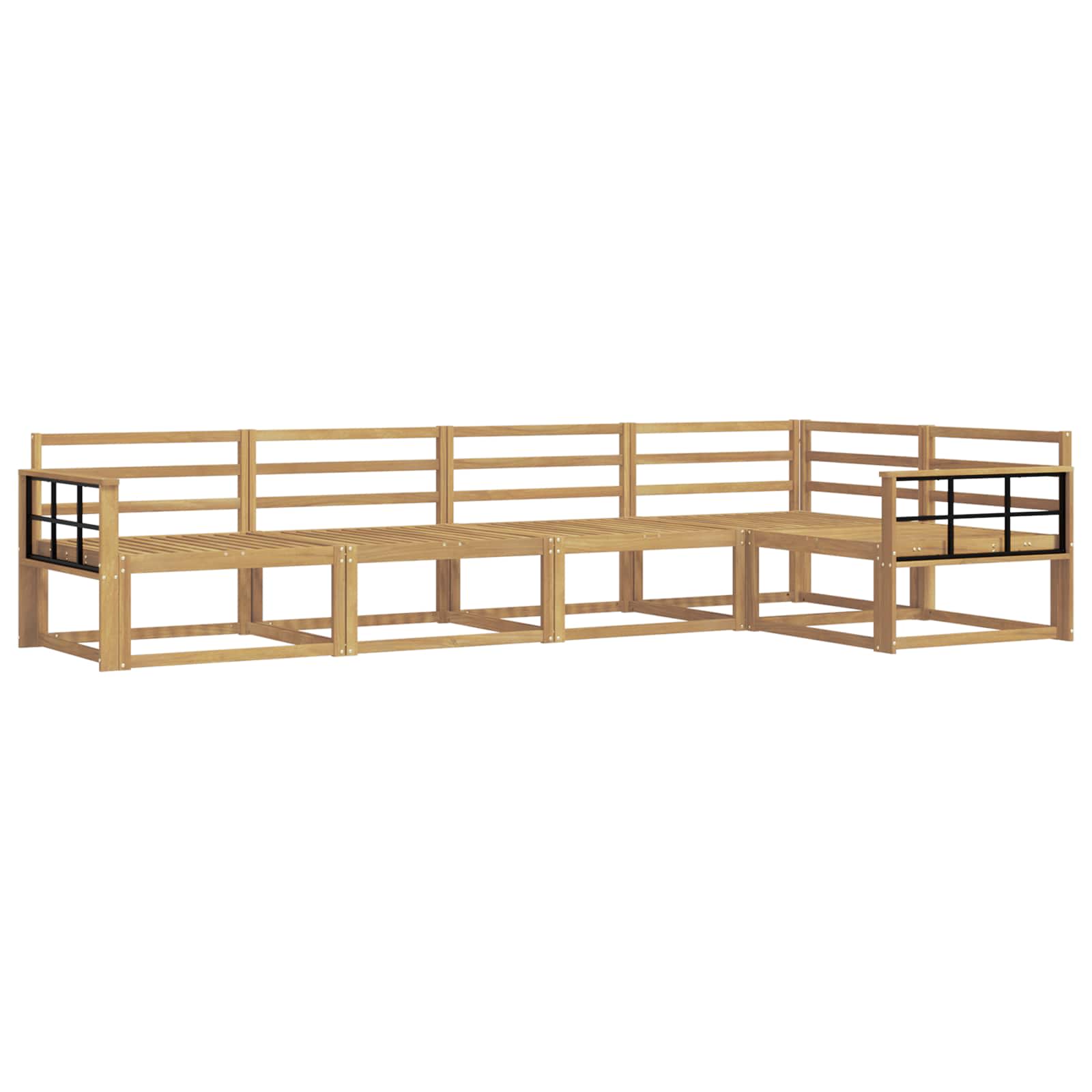 Set vanjskih sofa 5 pcs Bijela 327 x 168,5 x 73 cm