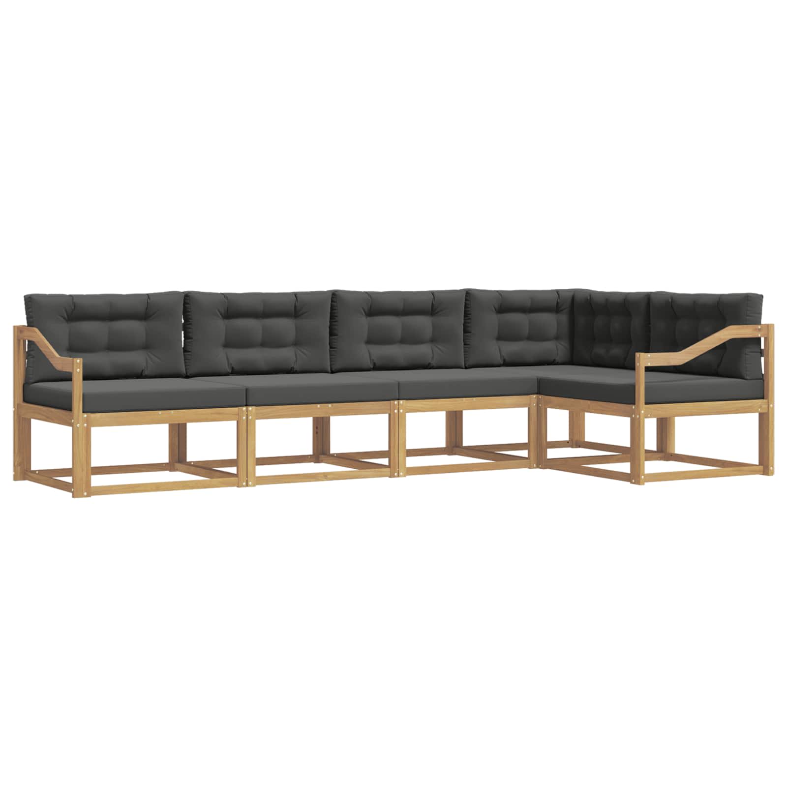 Set vanjskih sofa s jastukom 4 pcs Bijela i antracit Poliester