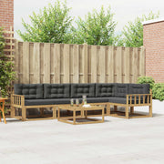 Set vanjskih sofa 6 kom. Bijela i antracit Poliester