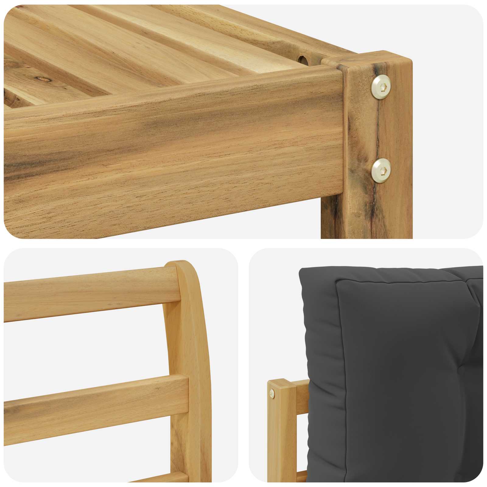 Set vanjskih sofa 6 pcs Bijela i antracit 79 x 79 x 37 cm