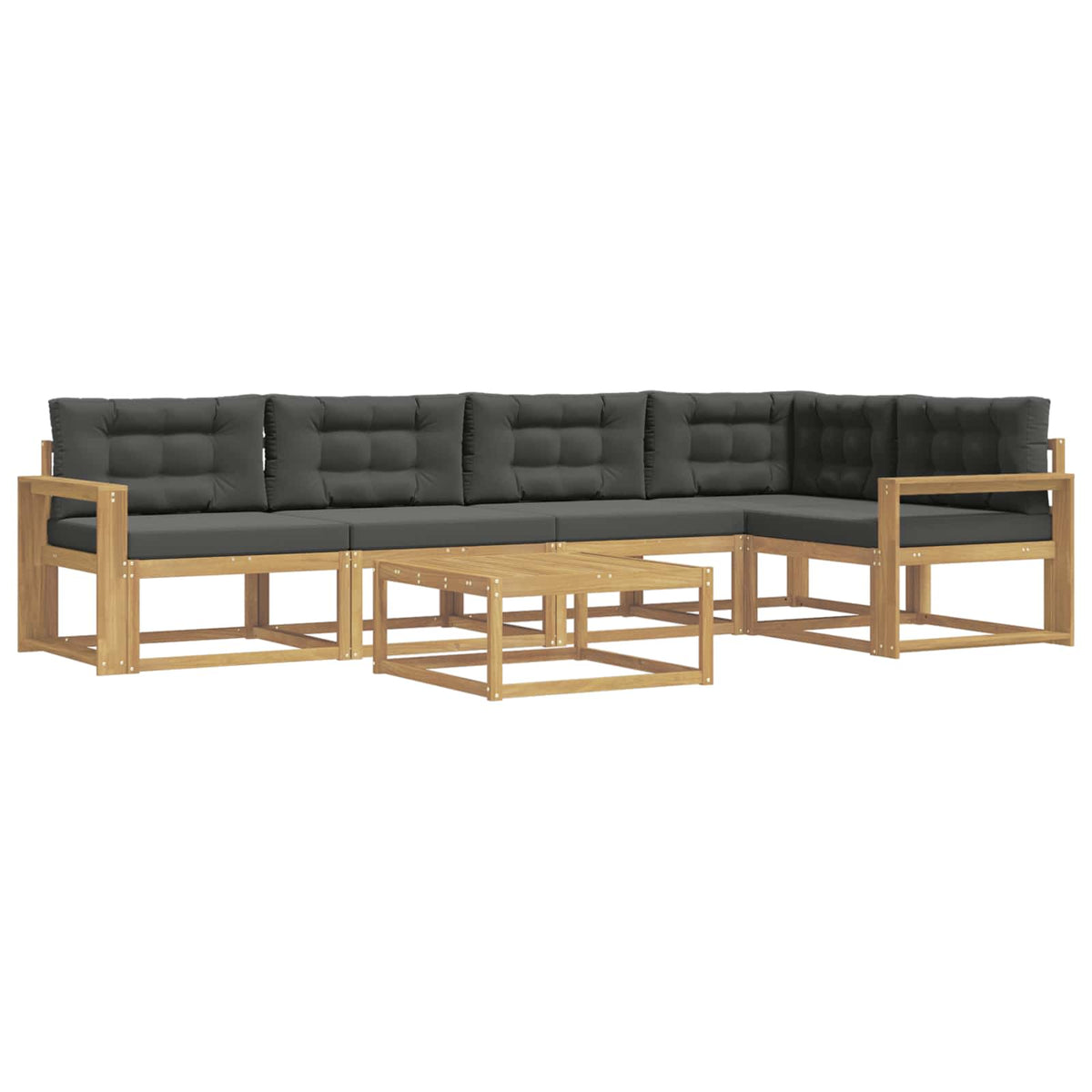 Set vanjskih sofa 6 kom. Bijela i antracit Poliester