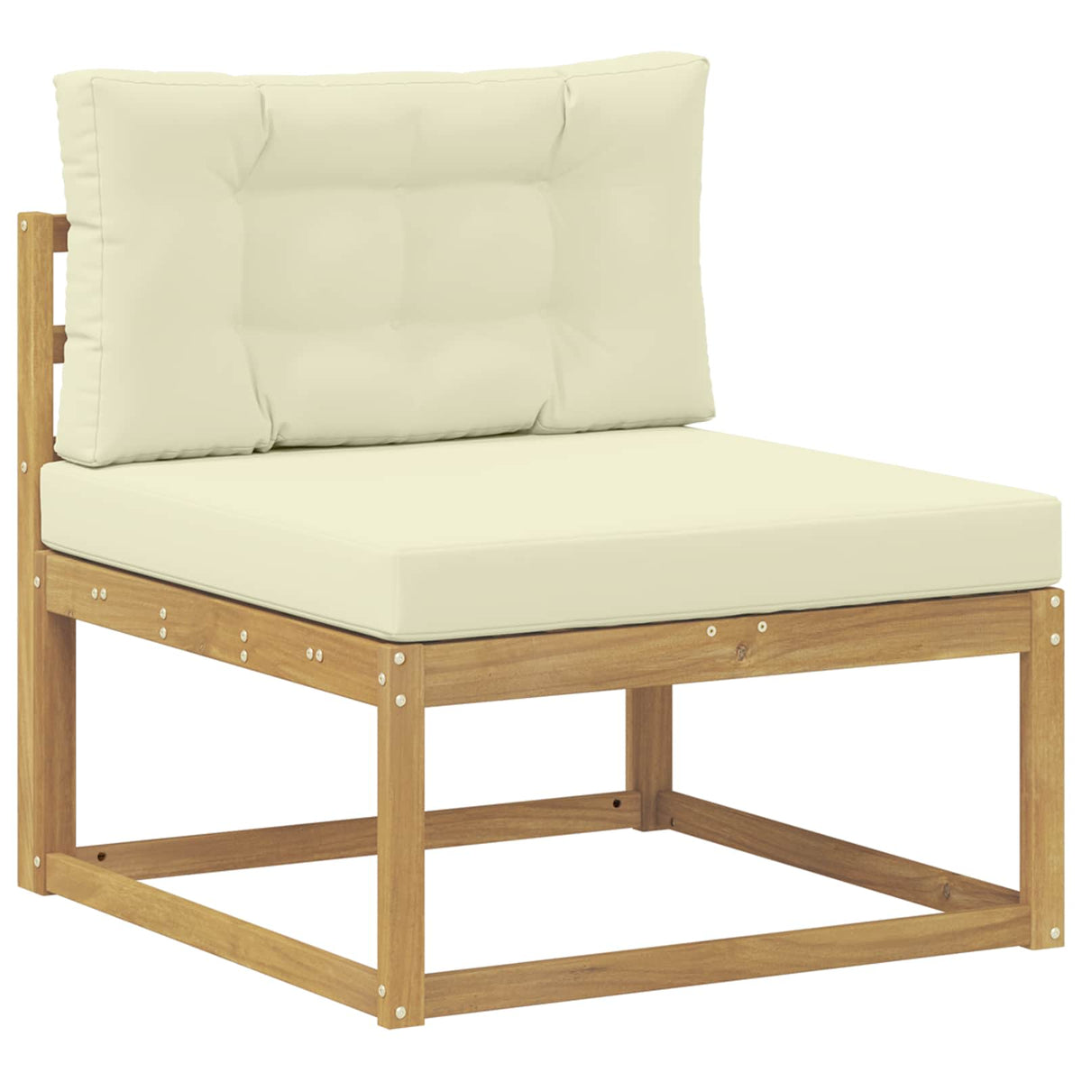 Set vanjskih sofa 6 kom. Bijela i krem Poliester