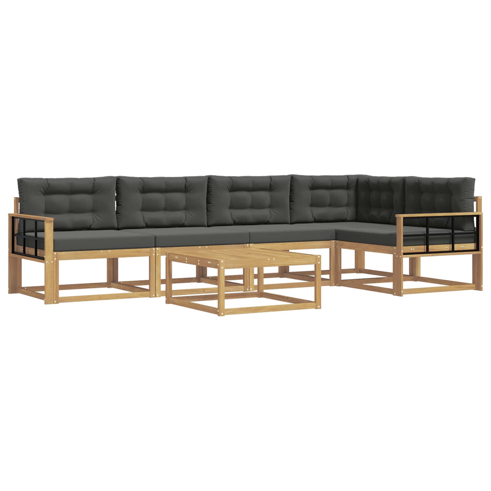 Set vanjskih sofa 6 pcs Bijela i antracit 79 x 79 x 37 cm