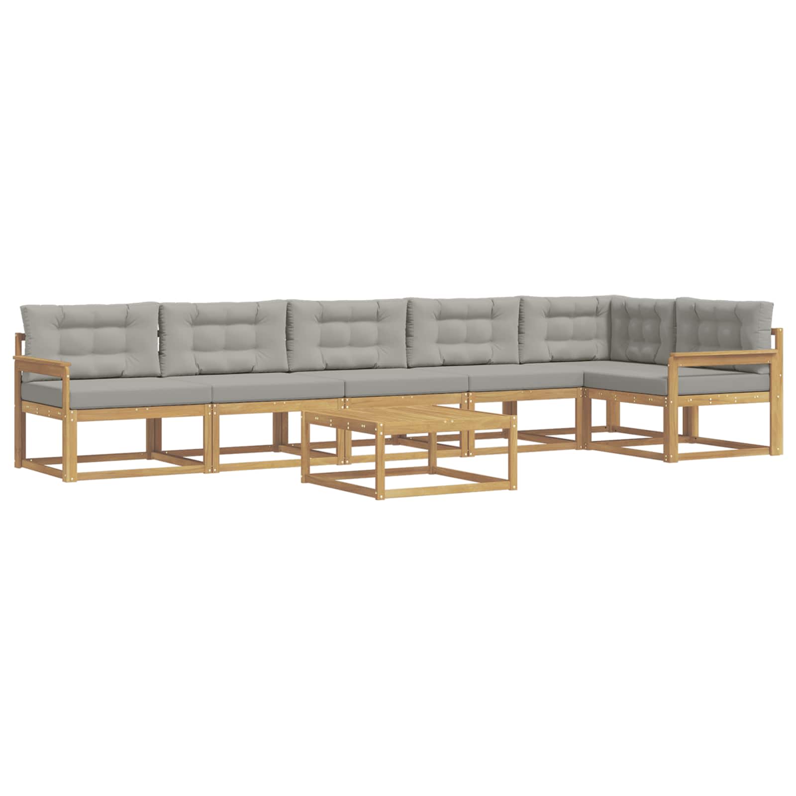 Set vanjskih sofa 7 pcs Bijela i svjetlosiva 79 x 79 x 37 cm